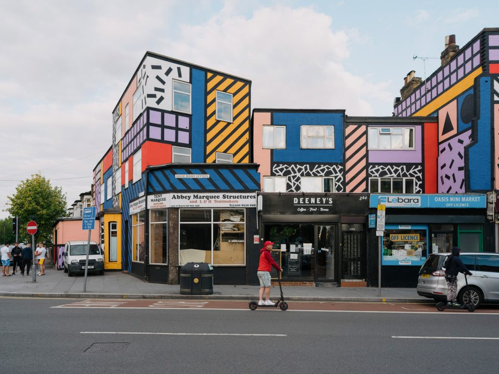 Walala Parade, Leyton, transformed with paint from Community RePaint East London