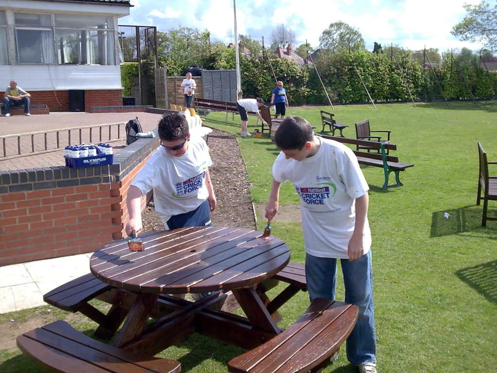 Volunteer painters.