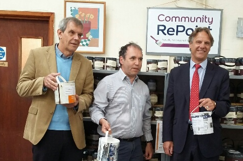 Group photo of staff at Community RePaint scheme.