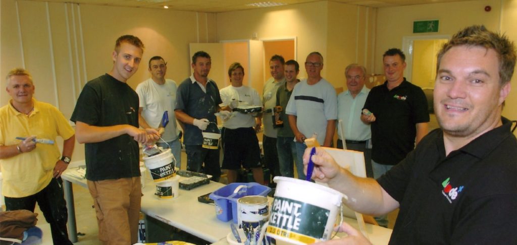 Volunteer painters.