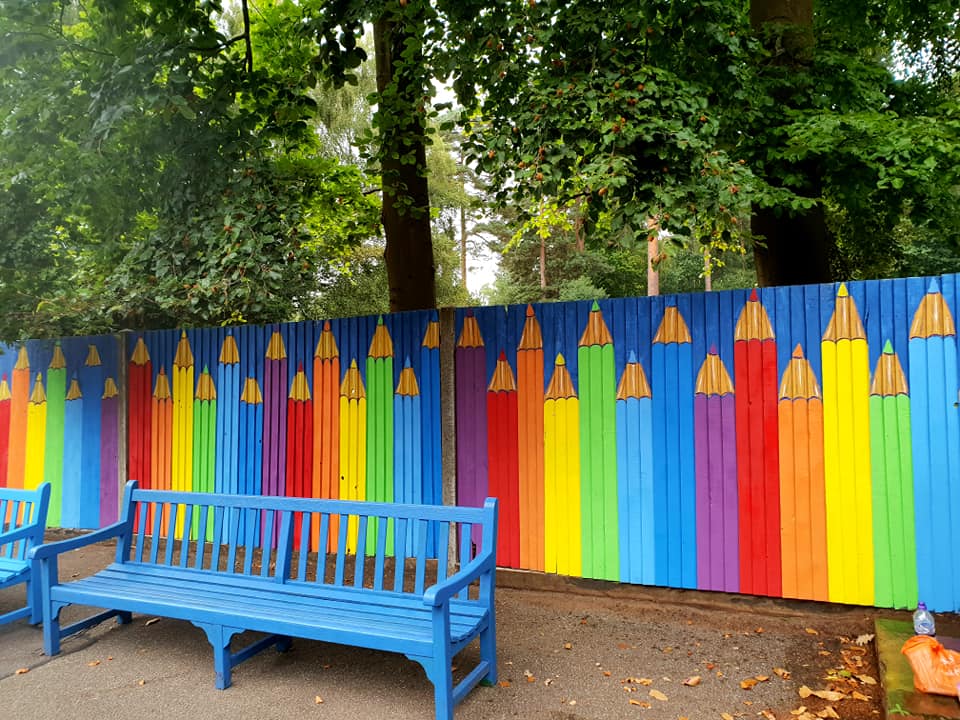 Community wall painted mural using cheap and affordable recycled paint from Community RePaint scheme.