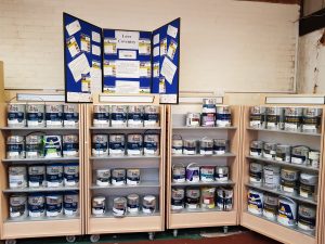 Paint area at Community RePaint Coventry
